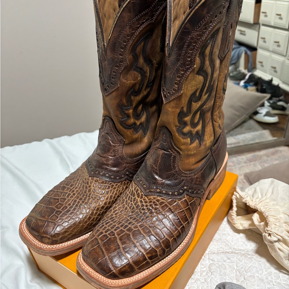 Corral Tan Leather Cowboy Boots